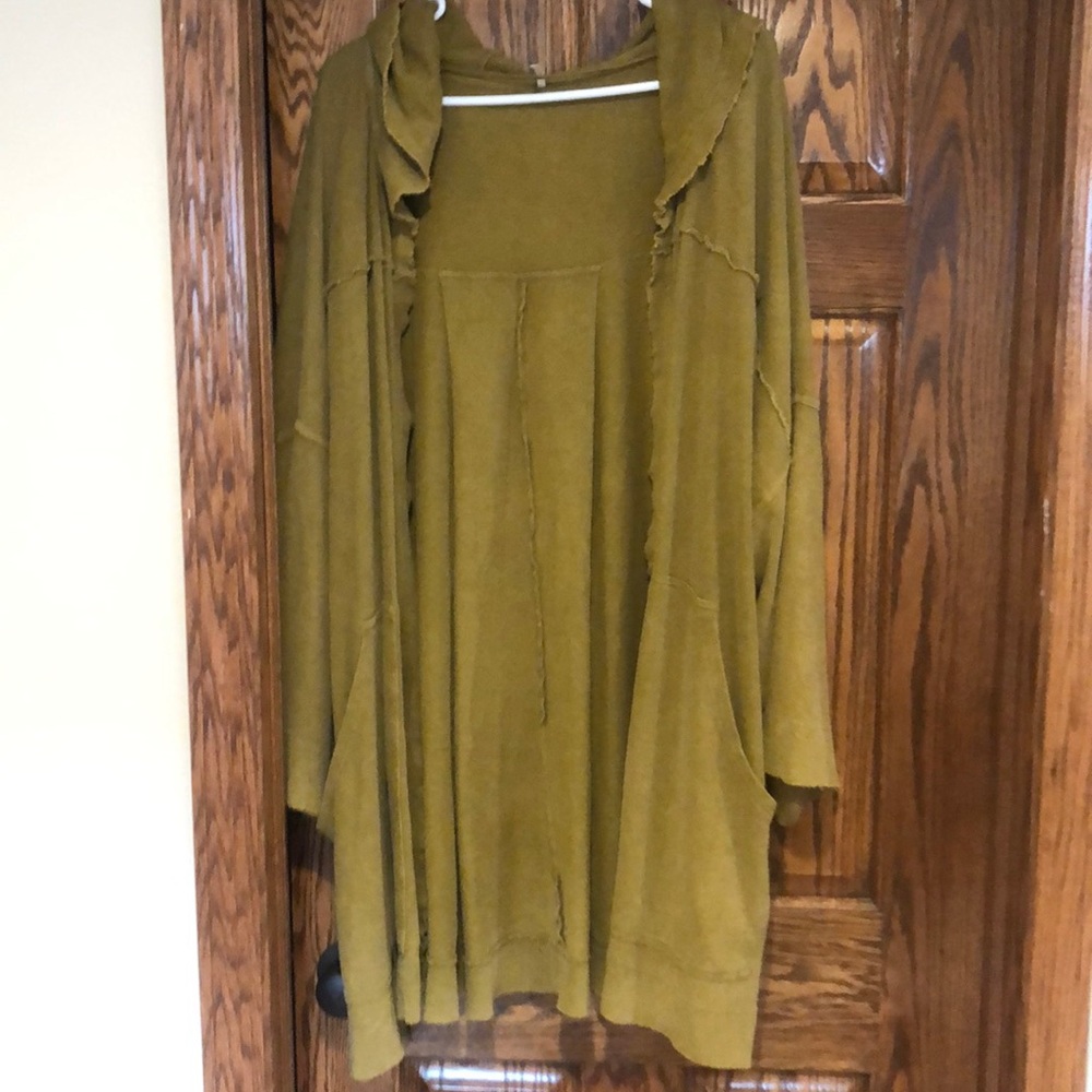 Free People Hooded Open Cardigan